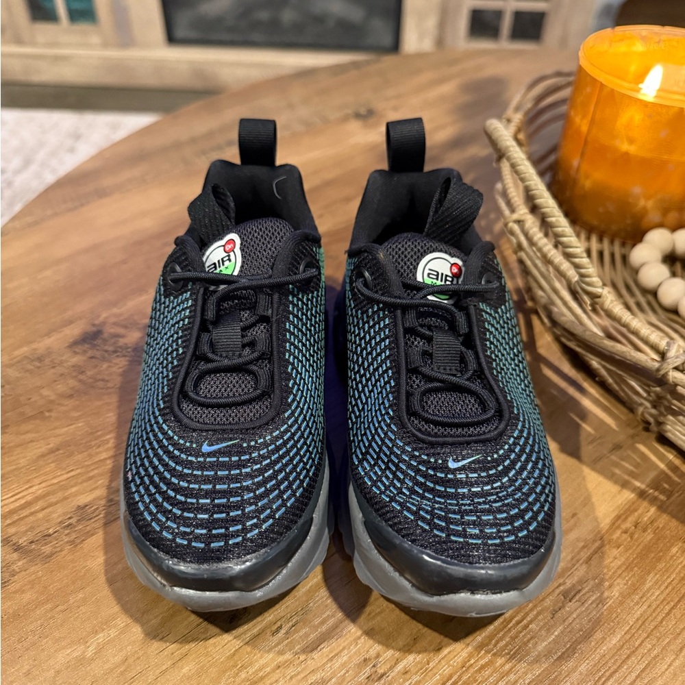 Kids Black and Blue Athletic Shoes